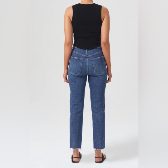 HOST PICK ❤️🥰AGOLDE RILEY HIGH RISE STRAIGHT CROP - ESCAPE - Picture 2 of 14